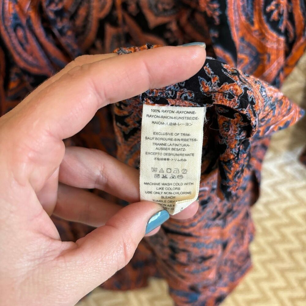 Free People Multicolor Paisley Kimono Top - Picture 9 of 12